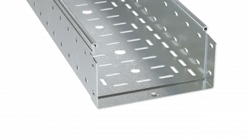 Perforated tray 100x100x4000, 1.0 mm, hot-dip galvanized
