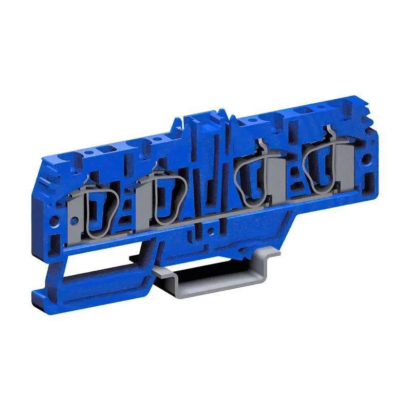HMM.2/2+2(Ex)i, pass-through terminal block 2.5 mm2 blue 2 input/2 output
