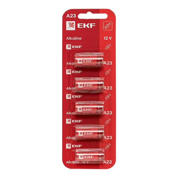 Алкалиновая батарейка типа А23 для сигнализаций блистер 5шт. EKF A23-BL5