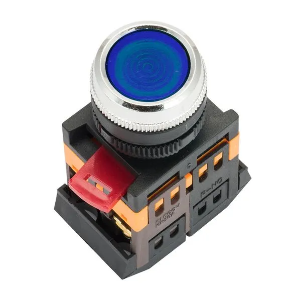Кнопка ABLFS-22 с подсветкой синий NO+NC 230В EKF PROxima ablfs-22-b