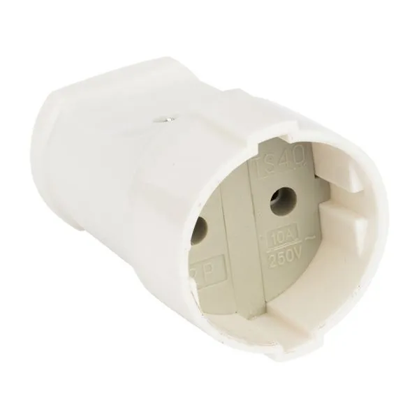 Socket outlet without grounding white 10A 250V EKF PROxima ASG10-10