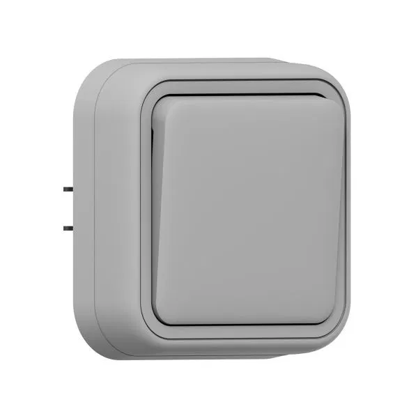 Выключатель 1-кл. СП Бронто 10А IP55 автоматические клеммы сер. EKF BT2-SWG-10