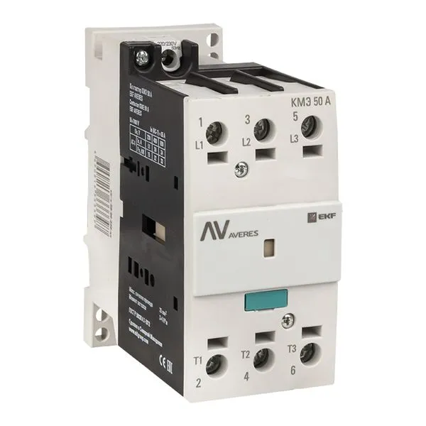 Контактор КМЭ 50А 400В АС EKF AVERES ctr-s-50-00-400-av