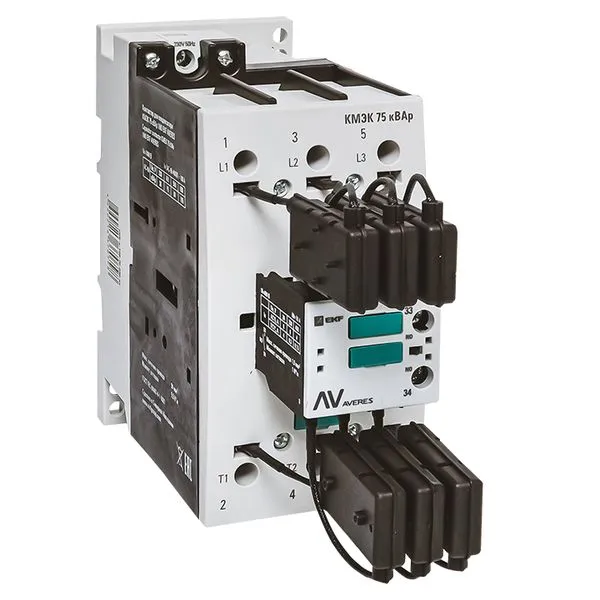 Контактор для конденсатора КМЭК 75 кВАр 230В 1NО EKF AVERES ctrk-s-108-75-230-av