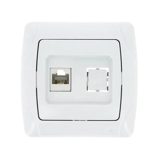 Розетка RJ-45 1-мест. бел. Мадрид EKF PROxima EIK01-035-10