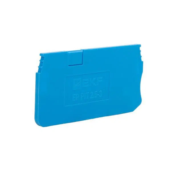 End cap for 2.5 Push-in 3 terminals blue EP-PIT-2.5-3-b EKF