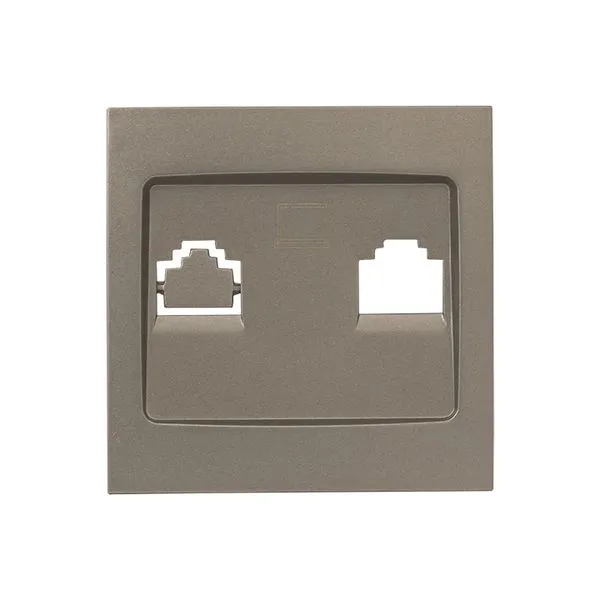Валенсия лицевая панель розетки RJ-45 1-местная кашемир EKF ESK01-L-035-40