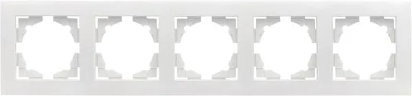 Валенсия рамка 5-местная белая EKF EWM-G-305-10