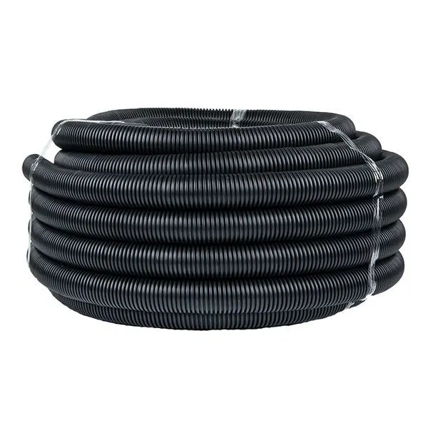 Corrugated pipe halogen-free FRHF with pulling thread d40 mm (25 m) black EKF-Plast FRHF-40 EKF