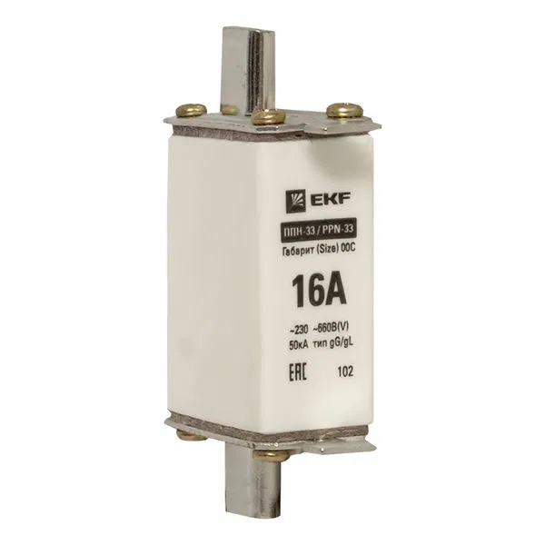 Fuse link PPN-33 100/16A size 00S EKF fus-33/100/16