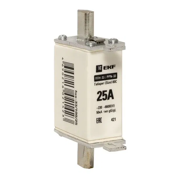 PPN-33 100/25A fuse link size 00C PROxima EKF fus-33/100/25A