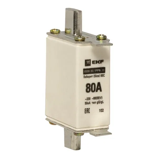 Fuse link PPN-33 100/80A size 00S EKF fus-33/100/80