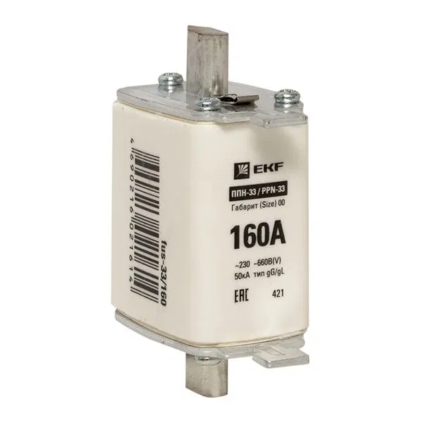 Fuse link PPN-33 160/160A size 00 EKF fus-33/160