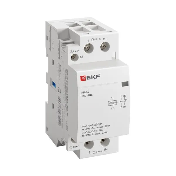 Контактор модульный КМ 50А 1NO+1NC 230В АС (2 мод.) PROXIMA EKF km-2-50-11