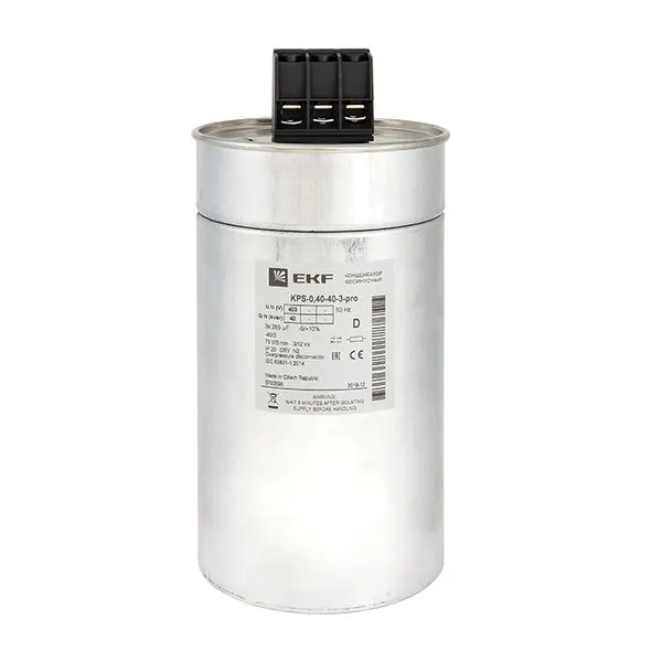 Конденсатор косинусный КПС-0,4-40-3 EKF PRO kps-0,4-40-3-pro