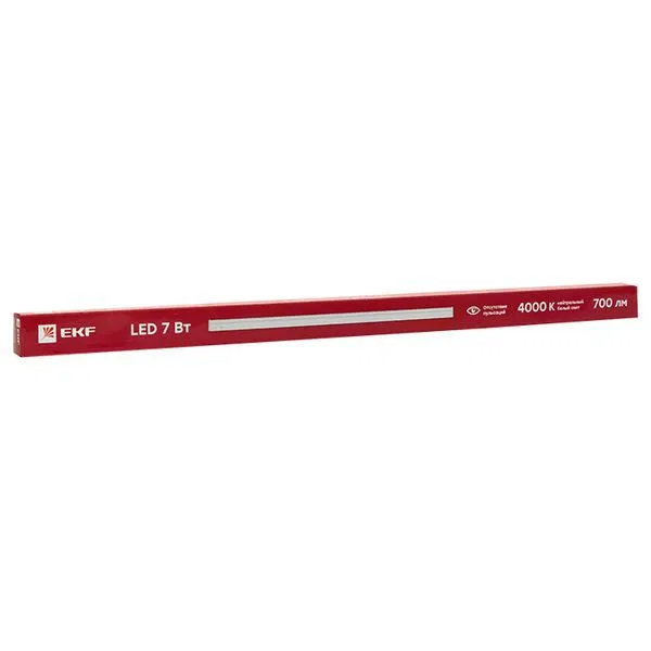 Linear LED luminaire with switch DBOV-7102 7 W 4000K IP20 EKF Basic LBS-7102-7-4000