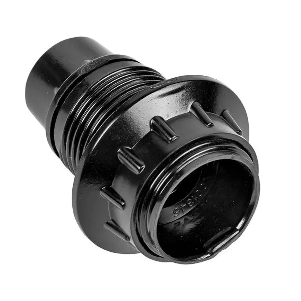 Патрон карболитовый с кольцом Е14 черн. EKF LHC-E14-r-s