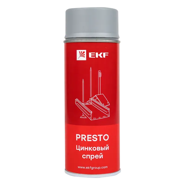 Цинковый спрей "Presto" 400мл EKF lp-zinc