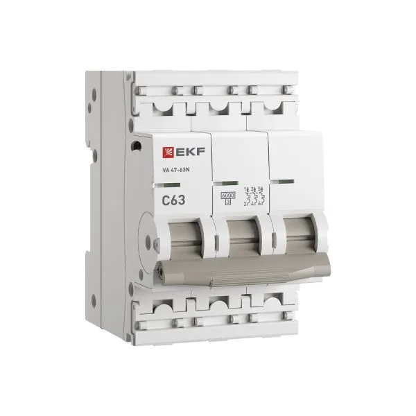 Circuit breaker VA 47-63N 3P 63A (C) 6kA PROXIMA EKF M636363C