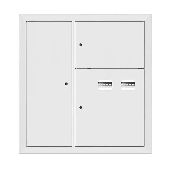 Щит этажный 2 кв. RAL9003 со слаботочным отсеком слева (1000x950x150) EKF PROxima mb29-v-2z-ral9003