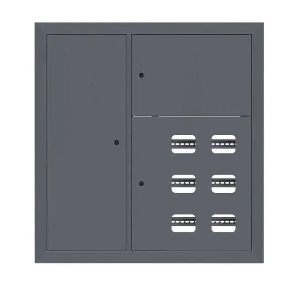 Щит этажный 6 кв. слаботочка слева RAL7024 (1000x950x150) EKF PROxima mb29-v-6z-ral7024