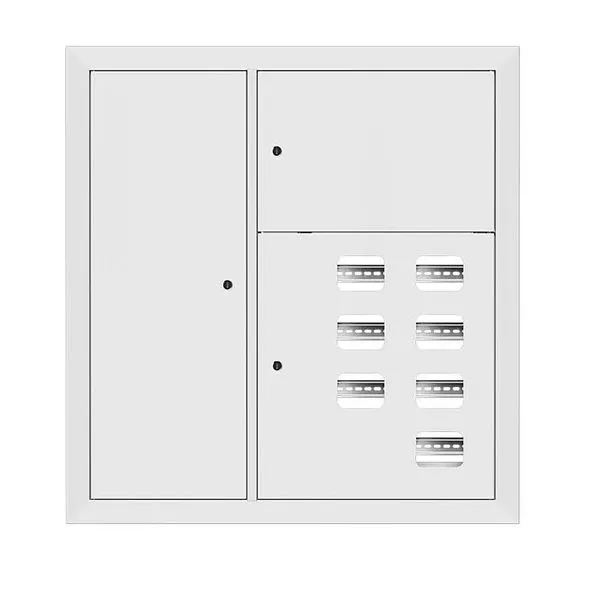 Щит этажный 7 кв. RAL9003 со слаботочным отсеком слева (1000x950x150) EKF PROxima mb29-v-7z-ral9003