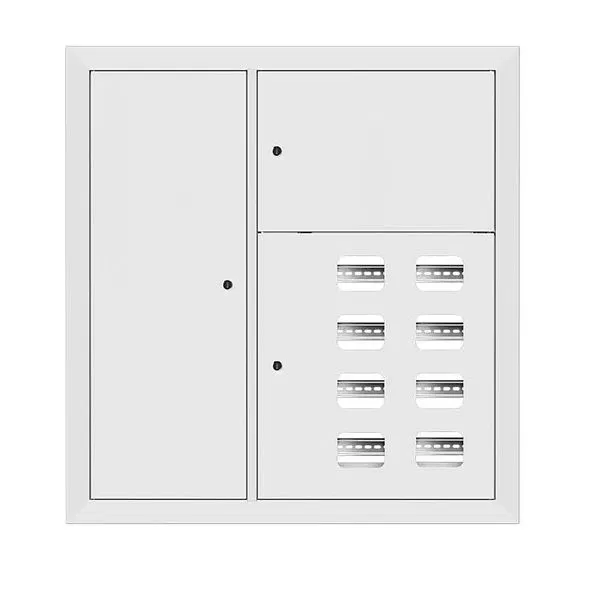 Floor distribution board 8 sq. RAL9003 with left low-voltage compartment (1000x950x150) EKF PROxima mb29-v-8z-ral9003