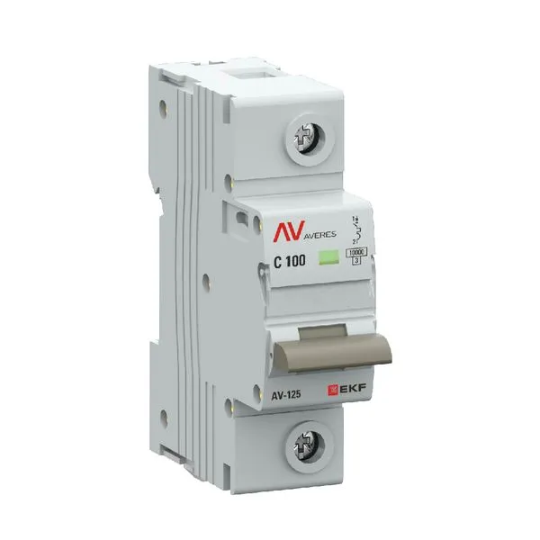 Выключатель автоматический AV-125 1P 100A (D) 10kA EKF AVERES mcb125-1-100D-av