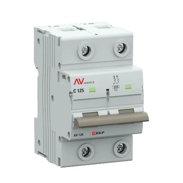 Выключатель автоматический AV-125 2P 125A (C) 10kA EKF AVERES mcb125-2-125C-av