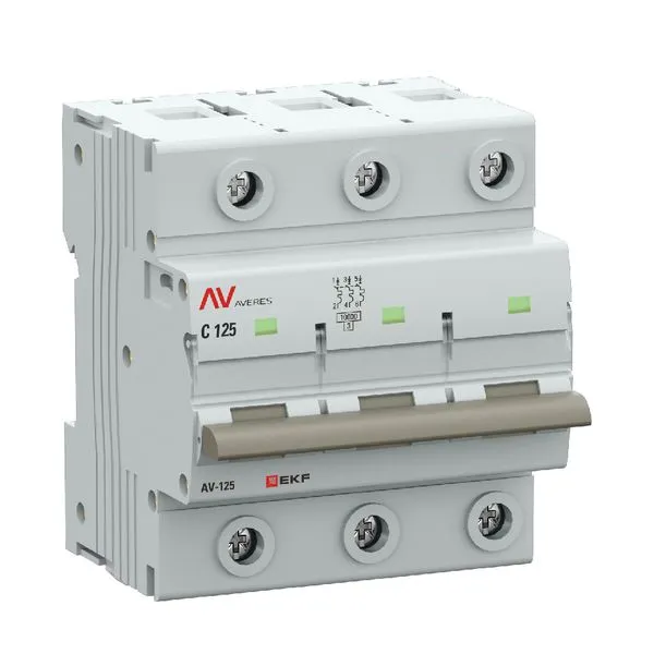 Выключатель автоматический AV-125 3P 125A (C) 10kA EKF AVERES mcb125-3-125C-av