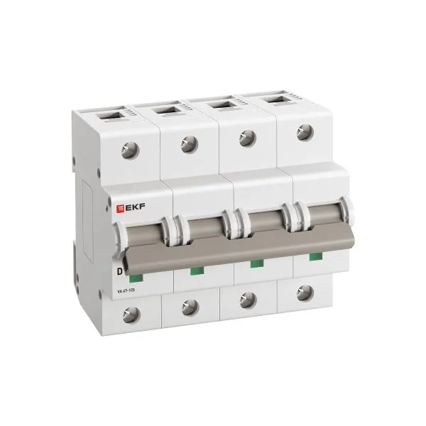 Автоматический выключатель ВА 47-125 4P 50А (D) 15кА PROXIMA EKF mcb47125-4-50D
