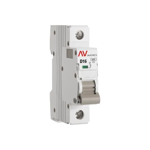 Circuit breaker AV-6 1P 16A (D) 6kA EKF AVERES mcb6-1-16D-av