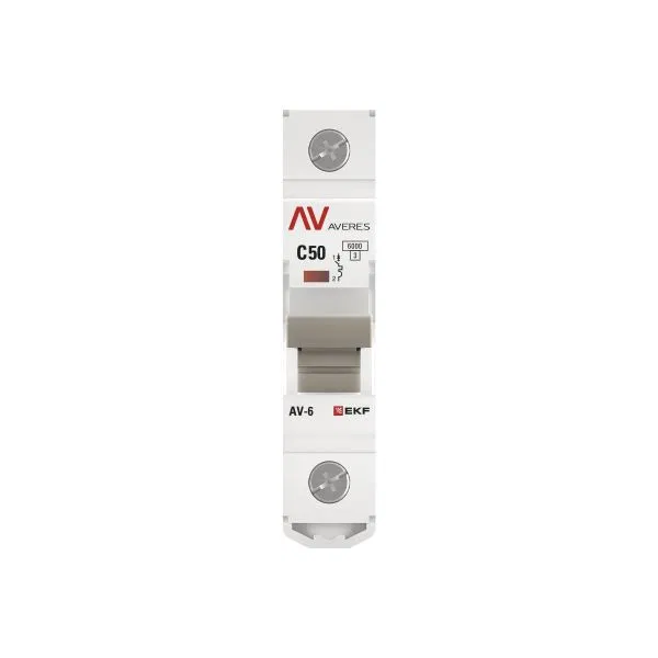 Circuit breaker AV-6 1P 50A (C) 6kA EKF AVERES mcb6-1-50C-av