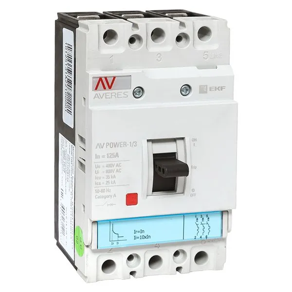 Molded case circuit breaker AV-POWER-1/3 125A 35kA TR EKF mccb-13-125-TR-av