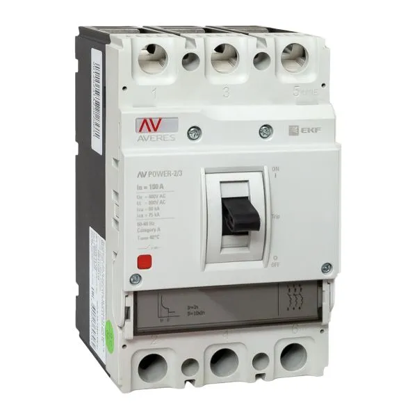 Выключатель автоматический в литом корпусе AV-POWER-2/3 100А 80кА TR EKF mccb-23-100H-TR-av
