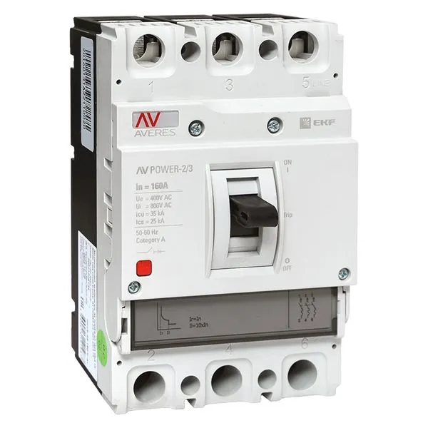 Molded case circuit breaker AV-POWER-2/3 160A 35kA TR EKF mccb-23-160-TR-av