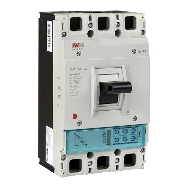 Moulded case circuit breaker AV-POWER-3/3 400A 100kA ETU2.0 EKF mccb-33-400H-2.0-av