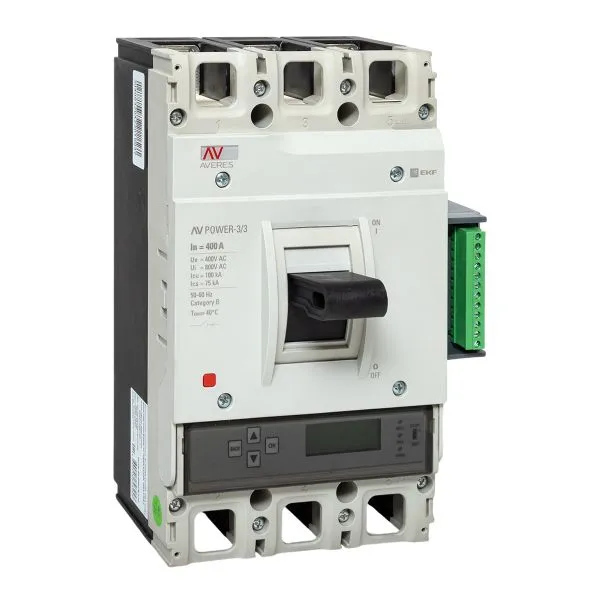 Выключатель автоматический в литом корпусе AV-POWER-3/3 400А 100кА ETU6.2 EKF mccb-33-400H-6.2-av