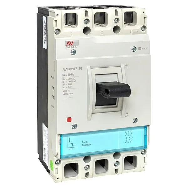 Выключатель автоматический в литом корпусе AV-POWER-3/3 500А 35кА TR EKF mccb-33-500-TR-av