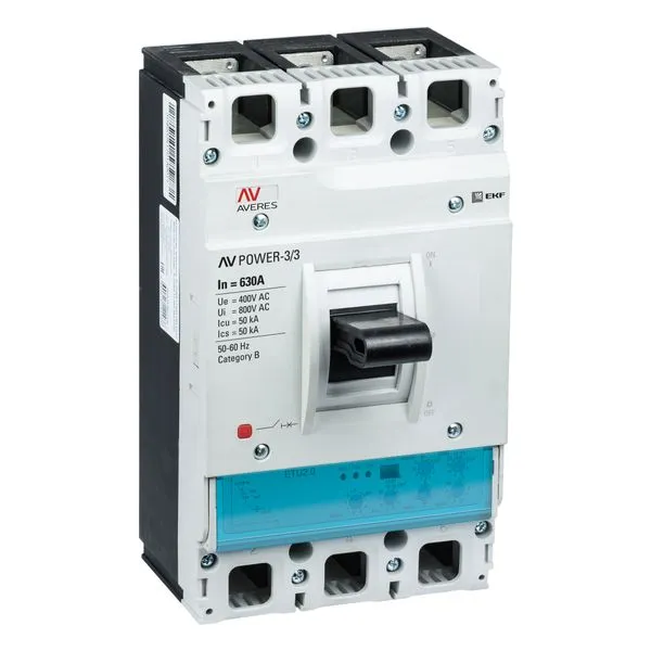 Выключатель автоматический в литом корпусе AV-POWER-3/3 630А 50кА ETU2.2 EKF mccb-33-630-2.2-av