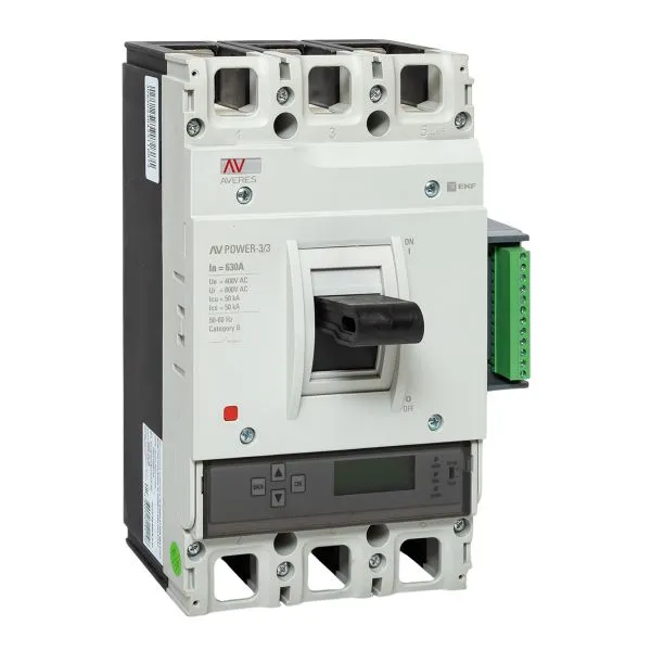 Выключатель автоматический в литом корпусе AV-POWER-3/3 630А 50кА ETU6.2 EKF mccb-33-630-6.2-av