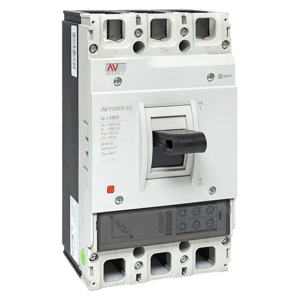 Выключатель автоматический в литом корпусе AV-POWER-3/3 630А 100кА ETU2.0 EKF mccb-33-630H-2.0-av