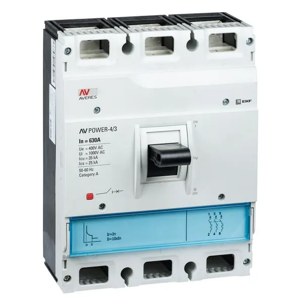 Выключатель автоматический в литом корпусе AV-POWER-4/3 700А 35кА TR EKF mccb-43-700-TR-av