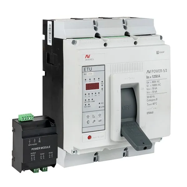 Выключатель автоматический в литом корпусе AV-POWER-5/3 1250А 70кА ETU4.2 EKF mccb-53-1250M-4.2-av