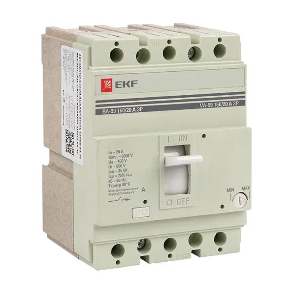 Выключатель автоматический ВА-99 160/20А 3P 35кА EKF PROxima mccb99-160-20