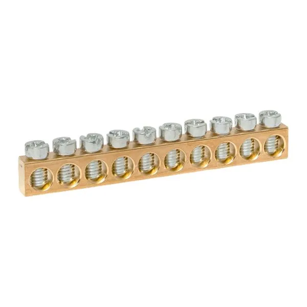 PEN busbar "neutral-earth" (6x9 mm) 10 terminals for EKF Nova, Unix, Unix65 nv-k10