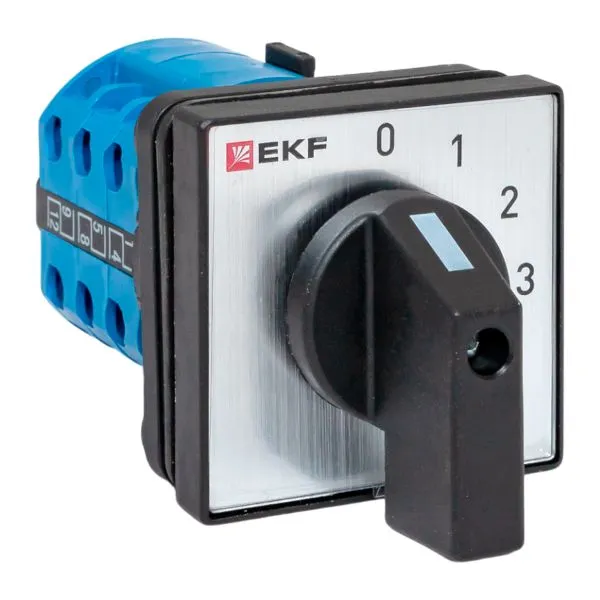 Переключатель кулачковый ПК-1-102 10А 2P «0-1-2-3» IP65 EKF pk-1-102-10-65