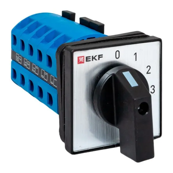 Переключатель кулачковый ПК-1-102 25А 2P «0-1-2-3» IP65 EKF pk-1-102-25-65