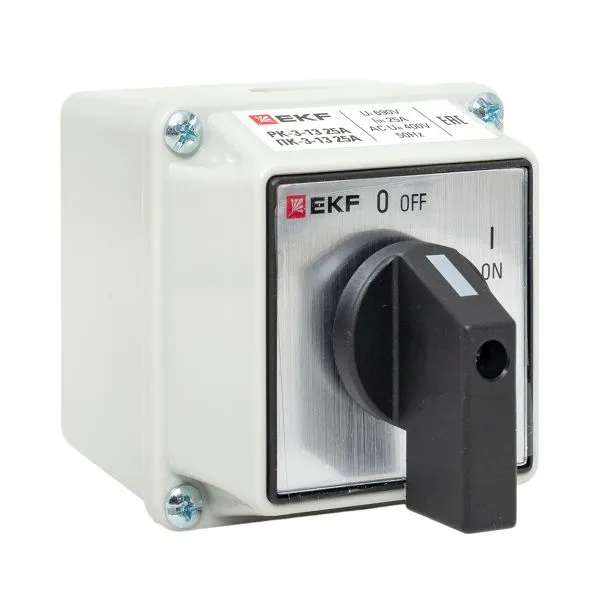 Переключатель кулачковый ПК-3-13 25А 3P "ВКЛ-ВЫКЛ" IP65 EKF PROxima pk-3-13-25