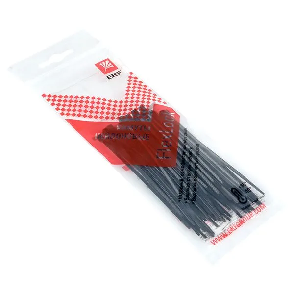 Cable tie P6.6 standard (black), 2.5x100 (50 pcs) FlexLock PROxima plc-fl-ctsb-2.5x100-r EKF